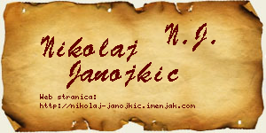 Nikolaj Janojkić vizit kartica